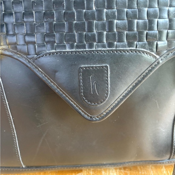 Hartmann Vintage Black Woven Leather Briefcase, Rare, Unisex - Picture 2 of 14